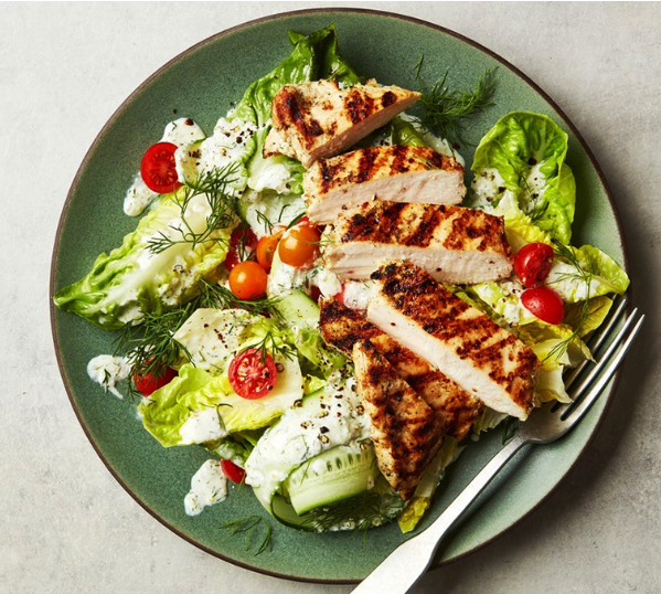 سالاد سزار با فیله سوخاری